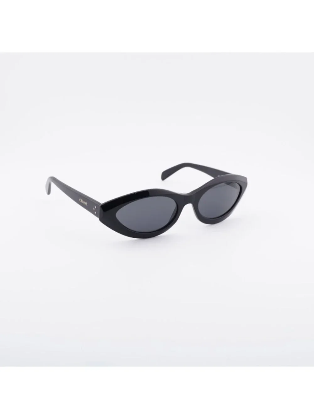 Celine CL40311I 01A Sunglasses Black Cat Eye Frame, Grey Lenses